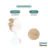 Baby Neutral Jersey Wrap With Hairband SR091 | NB | Cream